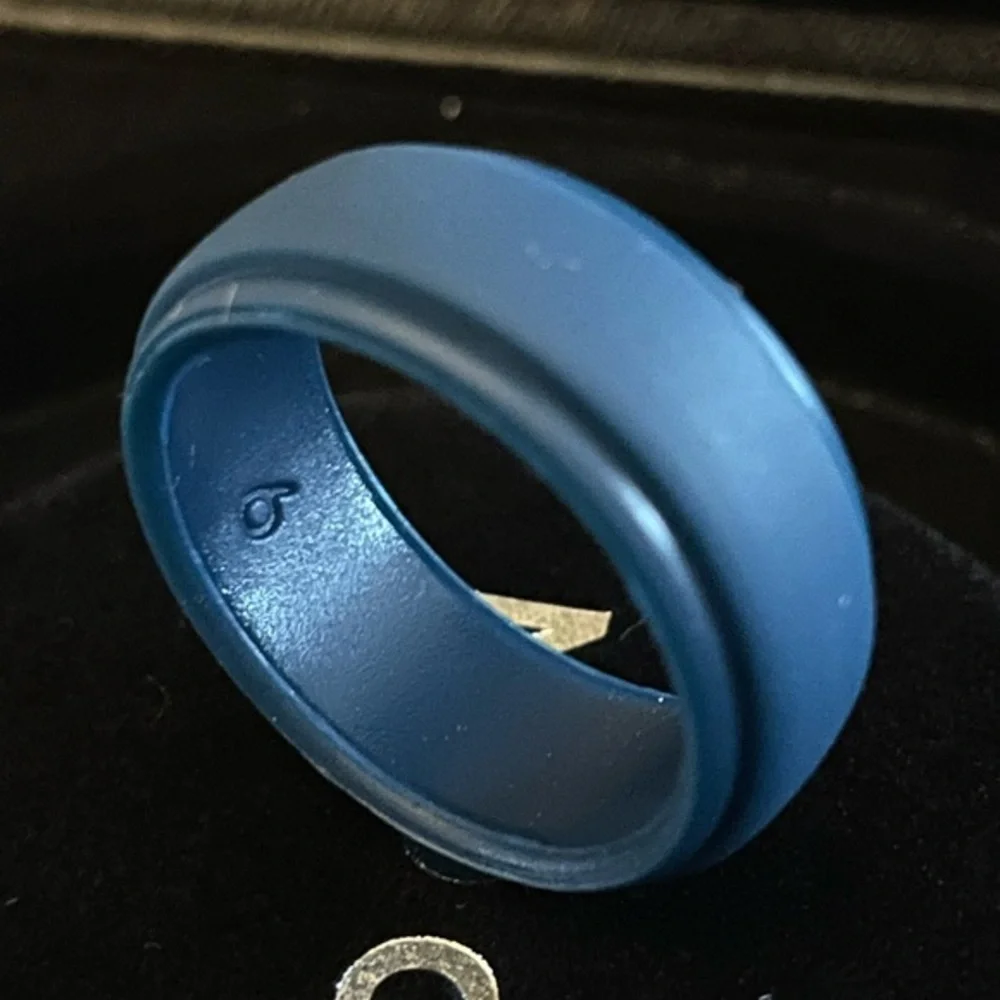 NEW Men’s Light Navy Lightweight Silicone Universal Ring (Multiple Sizes)